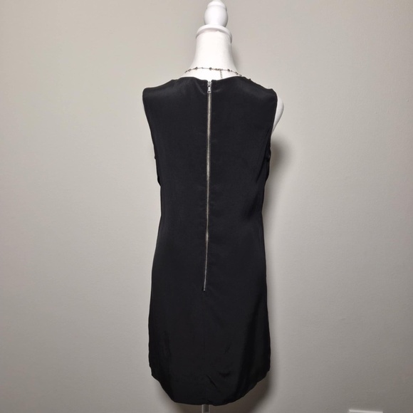 MILLY 100% Silk Draped Black Mini Dress US 4 - Picture 3 of 6